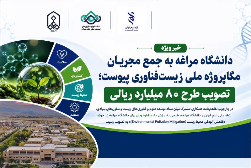 با تصویب طرح 80 میلیارد ریالی؛ دانشگاه مراغه به جمع مجریان مگاپروژه ملی زیست‌فناوری پیوست